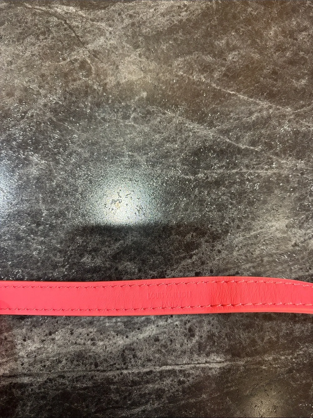 Louis Vuitton Hot Pink Leather Detachable Strap with Gold Hardware